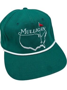 MULLIGAN Hat Cap SnapBack Embroidered Rope Golf Green 
MAD ENGINE